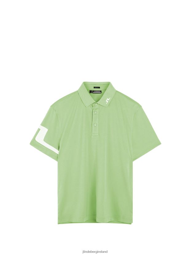 J.Lindeberg Men Heath Polo Patina Green Clothing BXV8X4293