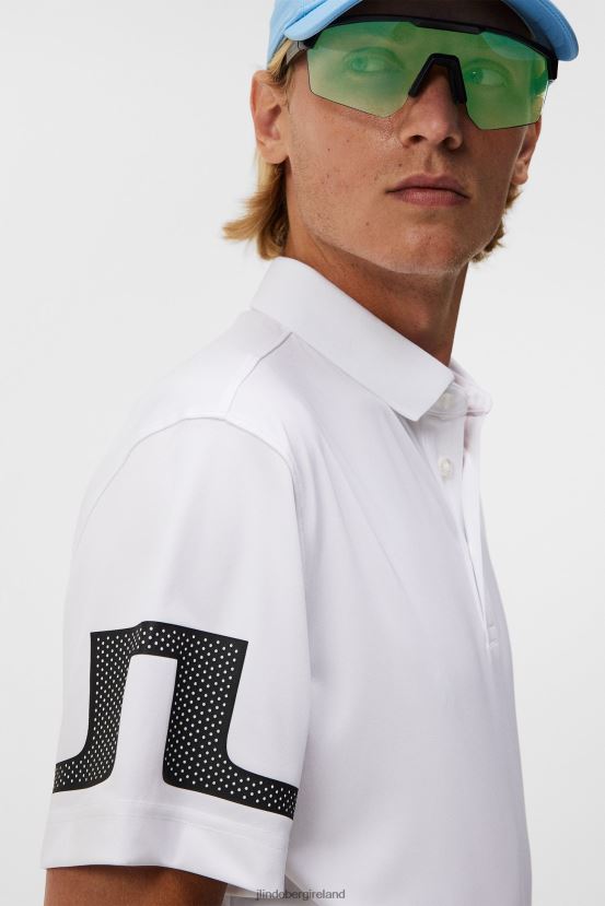 J.Lindeberg Men Heath Polo White Clothing BXV8X4129