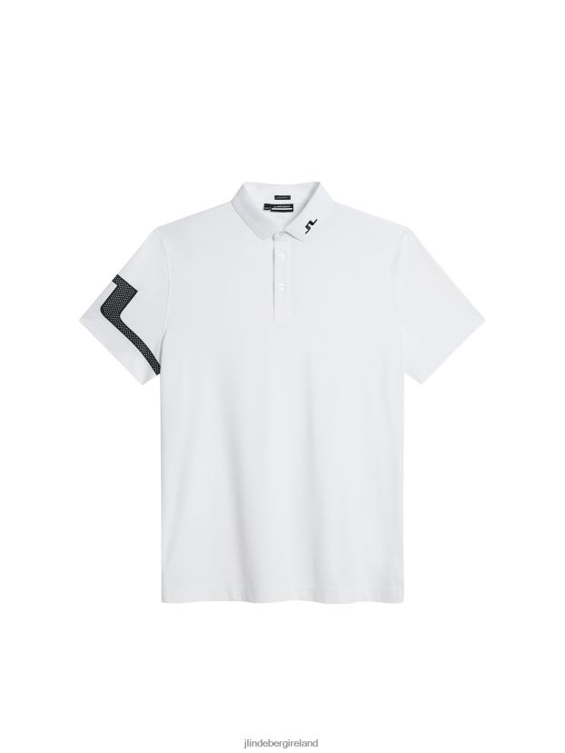 J.Lindeberg Men Heath Polo White Clothing BXV8X4129