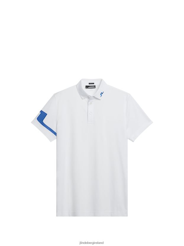 J.Lindeberg Men Heath Polo White Clothing BXV8X4146