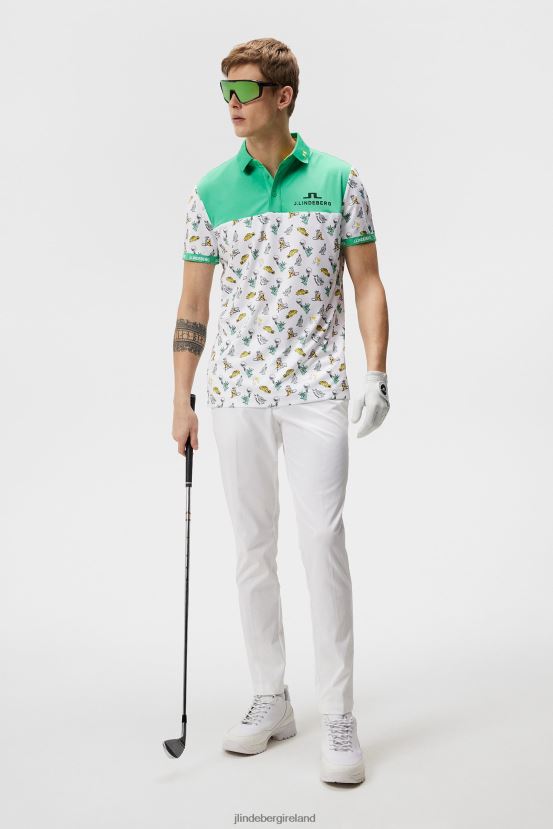 J.Lindeberg Men Jeff Nyc Golf Polo White Clothing BXV8X4193