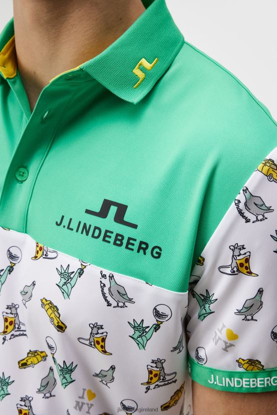 J.Lindeberg Men Jeff Nyc Golf Polo White Clothing BXV8X4193