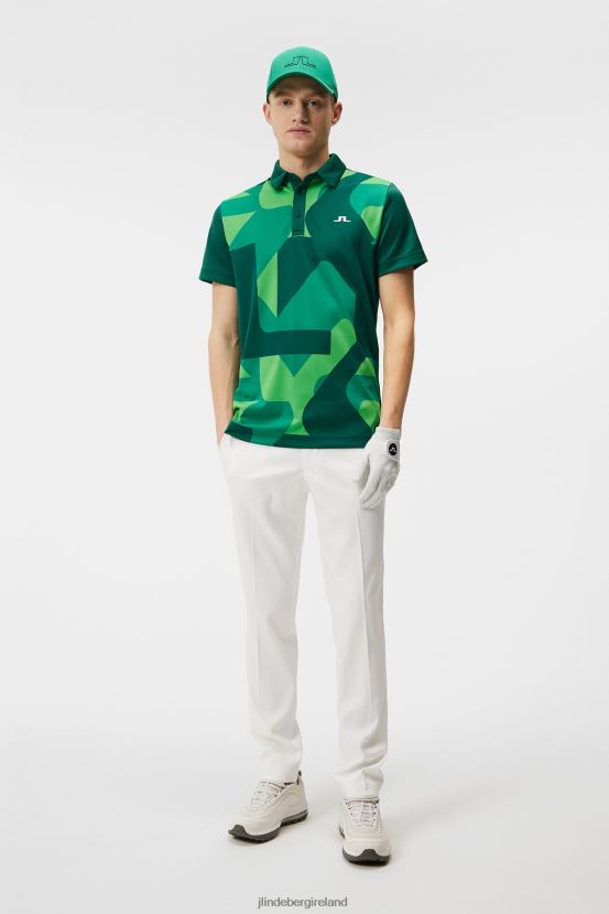 J.Lindeberg Men Joel Polo Rain Forest Clothing BXV8X4268