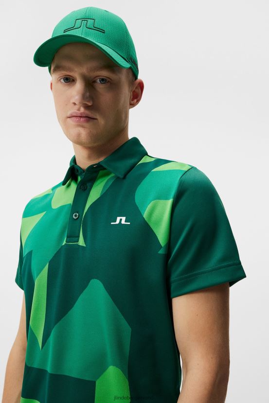 J.Lindeberg Men Joel Polo Rain Forest Clothing BXV8X4268