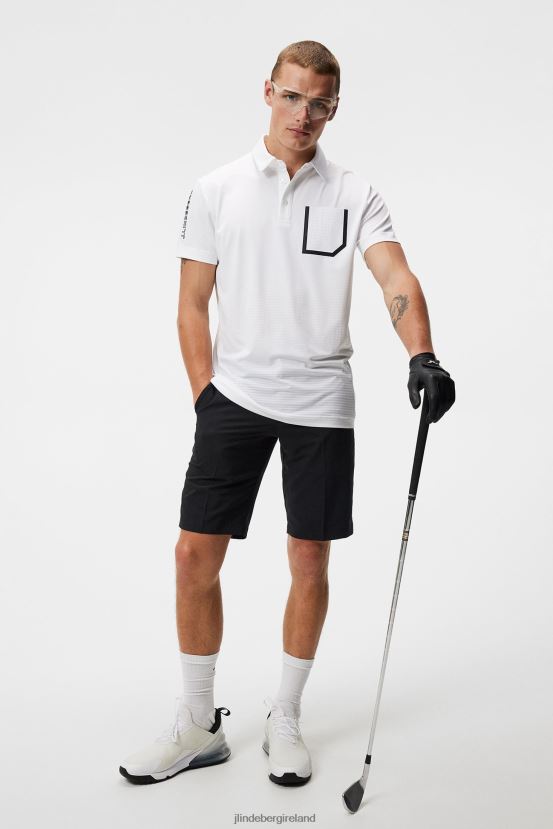 J.Lindeberg Men Jordan Polo White Clothing BXV8X4322