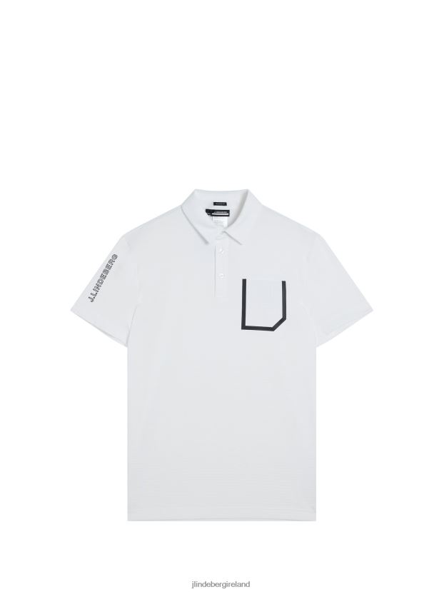 J.Lindeberg Men Jordan Polo White Clothing BXV8X4322