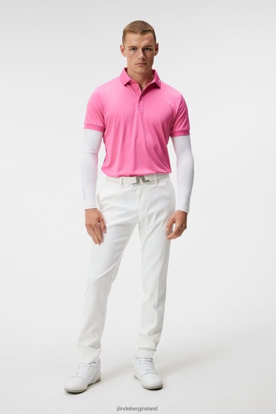 J.Lindeberg Men Kv Polo Azalea Pink Clothing BXV8X4138