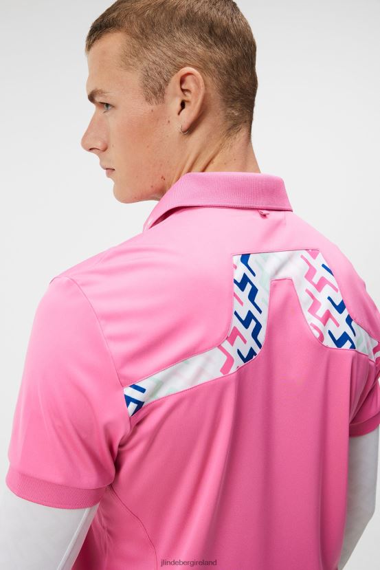 J.Lindeberg Men Kv Polo Azalea Pink Clothing BXV8X4138