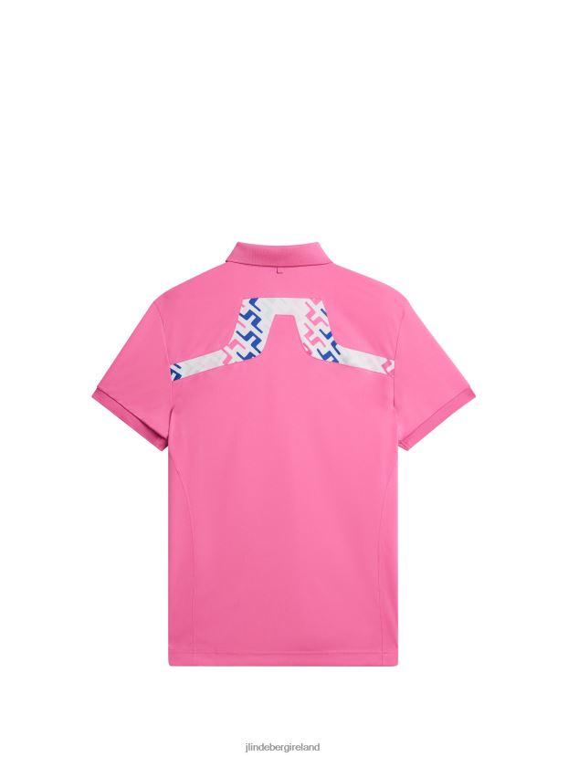 J.Lindeberg Men Kv Polo Azalea Pink Clothing BXV8X4138