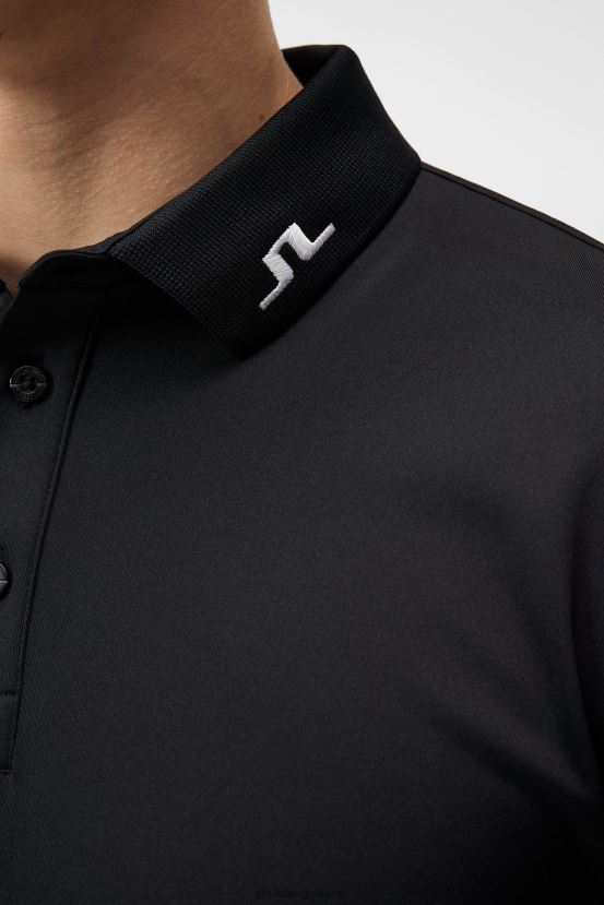 J.Lindeberg Men Kv Polo Black Clothing BXV8X4282