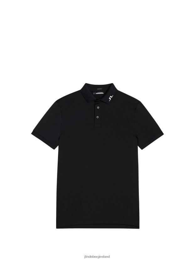 J.Lindeberg Men Kv Polo Black Clothing BXV8X4282