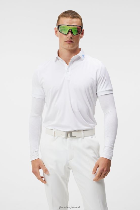 J.Lindeberg Men Kv Polo White Clothing BXV8X4137 - Click Image to Close