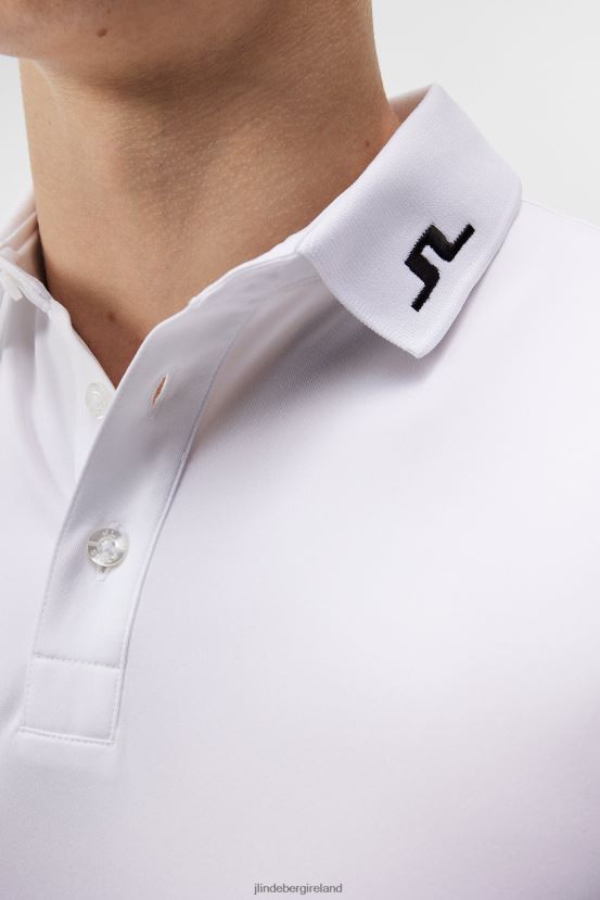 J.Lindeberg Men Kv Polo White Clothing BXV8X4280