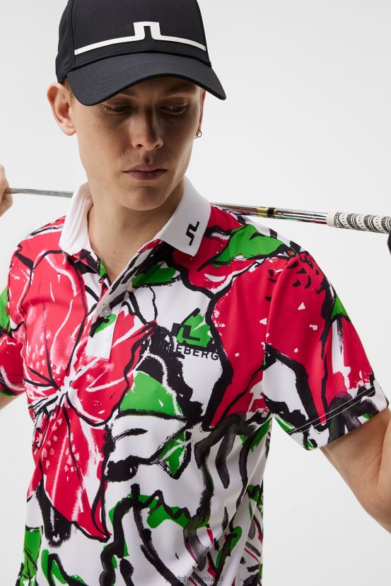 J.Lindeberg Men Kv Tour Golf Polo Azalea Clothing BXV8X4189