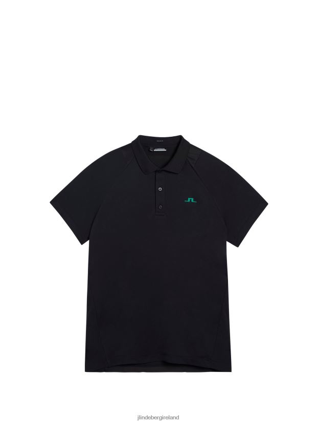 J.Lindeberg Men Lars Polo Black Clothing BXV8X4320