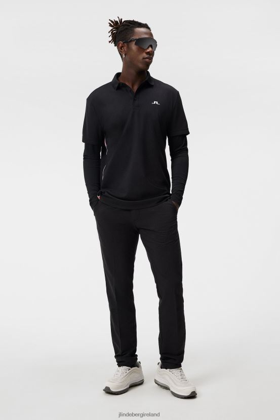 J.Lindeberg Men Liam Polo Black Clothing BXV8X473