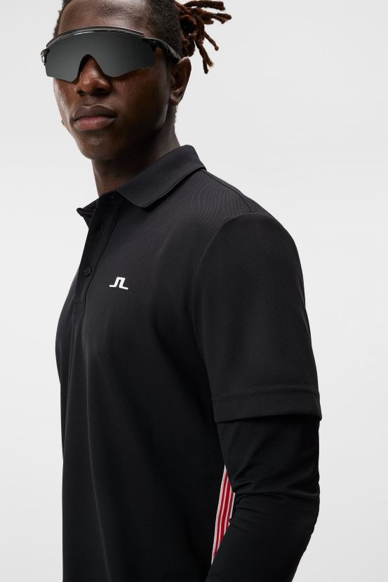 J.Lindeberg Men Liam Polo Black Clothing BXV8X473