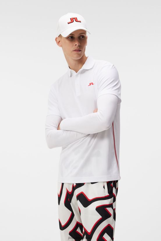 J.Lindeberg Men Liam Polo White Clothing BXV8X472