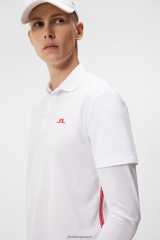 J.Lindeberg Men Liam Polo White Clothing BXV8X472