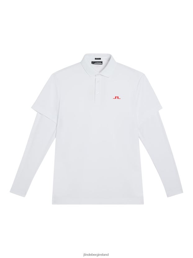 J.Lindeberg Men Liam Polo White Clothing BXV8X472