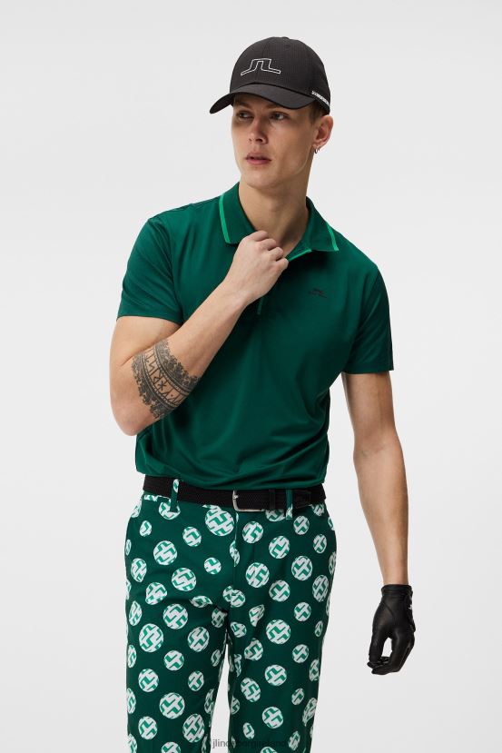 J.Lindeberg Men Luca Polo Rain Forest Clothing BXV8X4266 - Click Image to Close