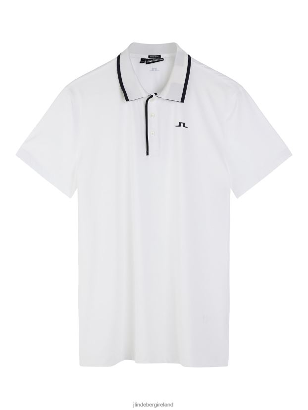 J.Lindeberg Men Luca Polo White Clothing BXV8X4264