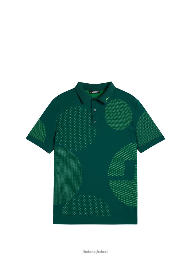 J.Lindeberg Men Nate Seamless Polo Rain Forest Clothing BXV8X4222