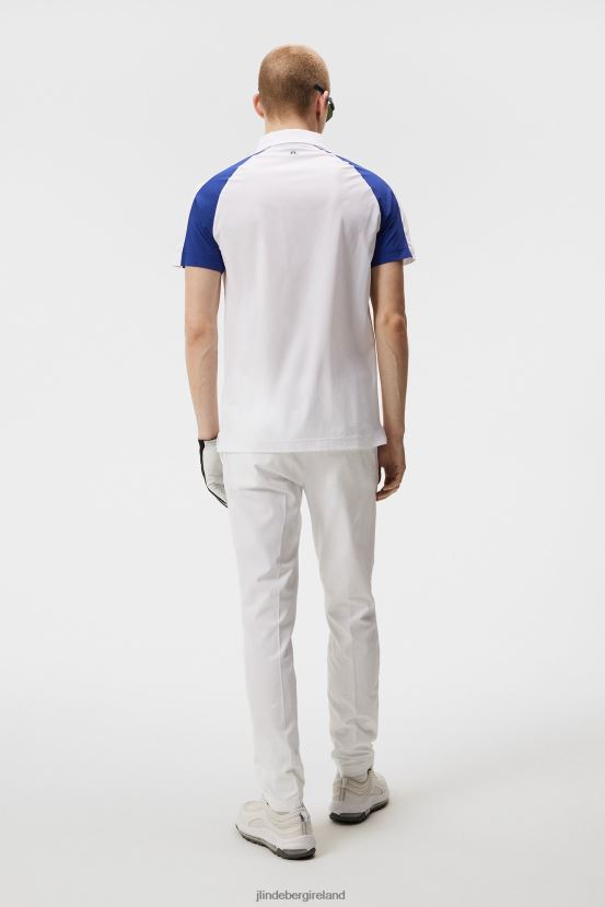 J.Lindeberg Men Nial Polo White Clothing BXV8X4323 - Click Image to Close