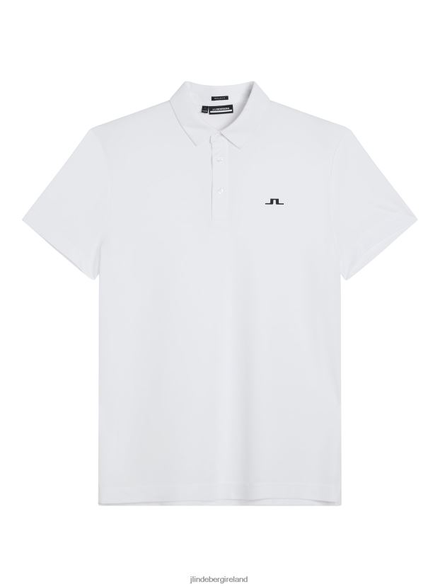 J.Lindeberg Men Peat Polo White Clothing BXV8X4103