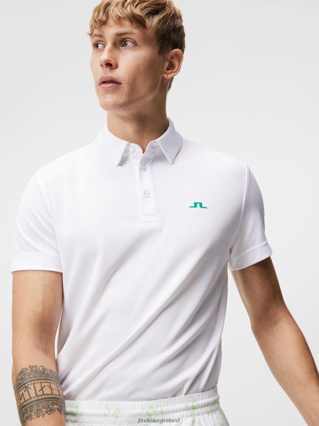 J.Lindeberg Men Peat Polo White Clothing BXV8X4258