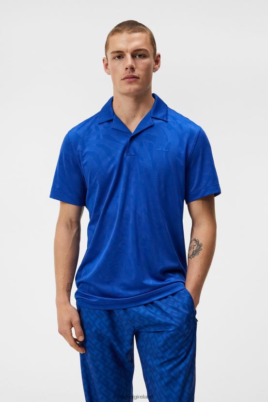 J.Lindeberg Men Resort Relaxed Polo Surf the Web Clothing BXV8X4153