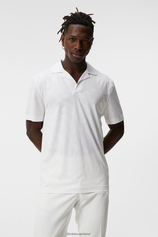 J.Lindeberg Men Resort Relaxed Polo White Clothing BXV8X4152