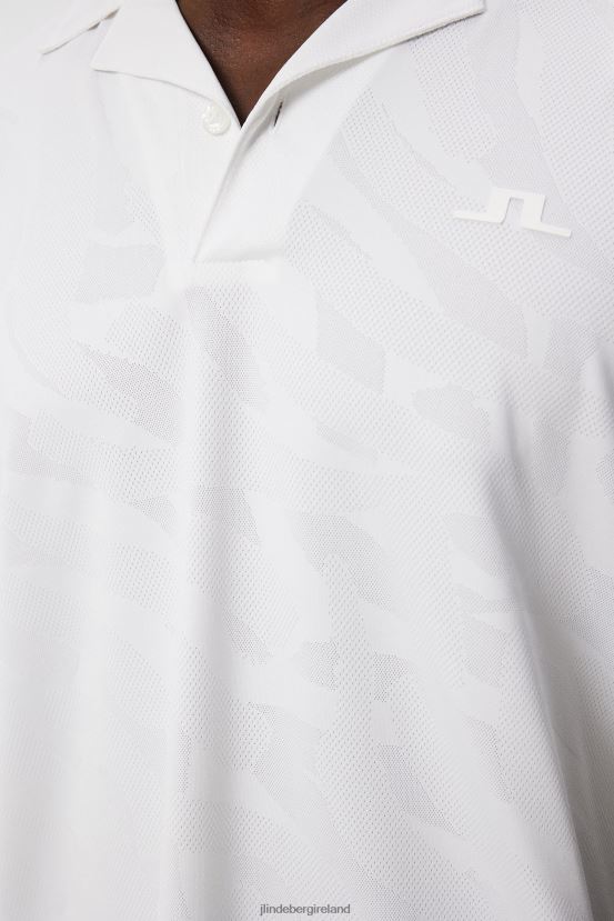 J.Lindeberg Men Resort Relaxed Polo White Clothing BXV8X4152