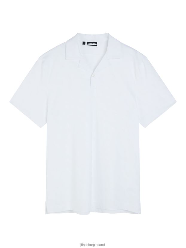 J.Lindeberg Men Resort Relaxed Polo White Clothing BXV8X4152