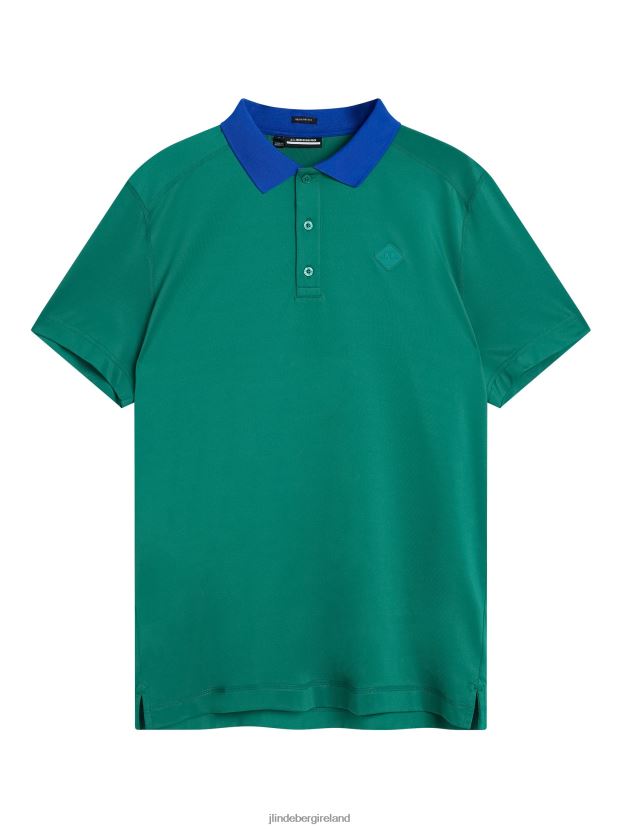 J.Lindeberg Men Ross Polo Proud Peacock Clothing BXV8X446