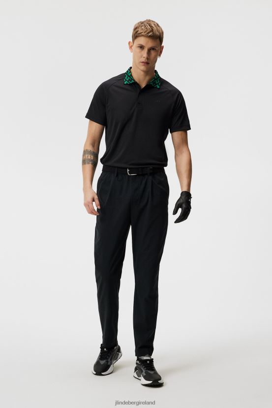 J.Lindeberg Men Rui Polo Black Clothing BXV8X4219