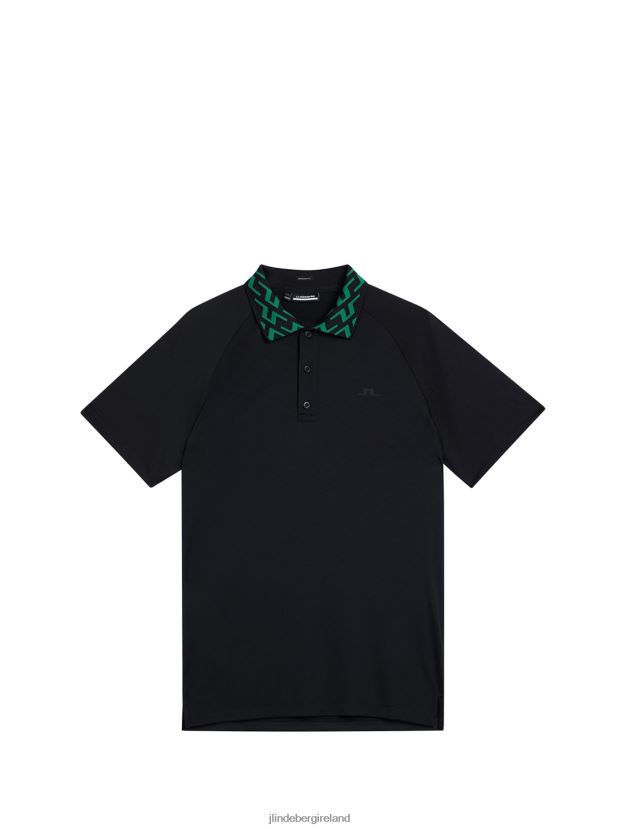 J.Lindeberg Men Rui Polo Black Clothing BXV8X4219