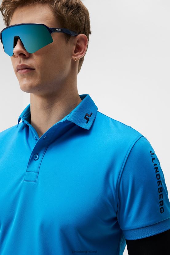 J.Lindeberg Men Tour Tech Polo Brilliant Blue Clothing BXV8X4254