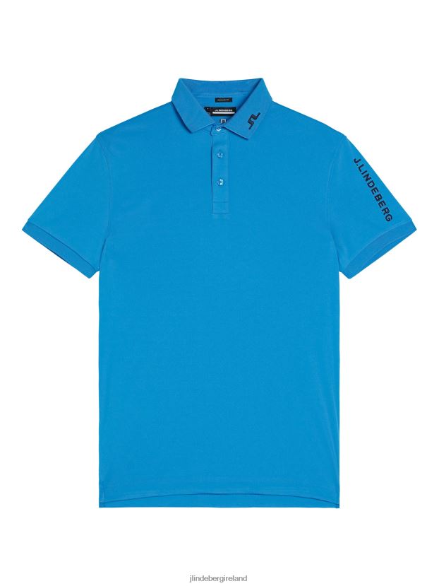 J.Lindeberg Men Tour Tech Polo Brilliant Blue Clothing BXV8X4254