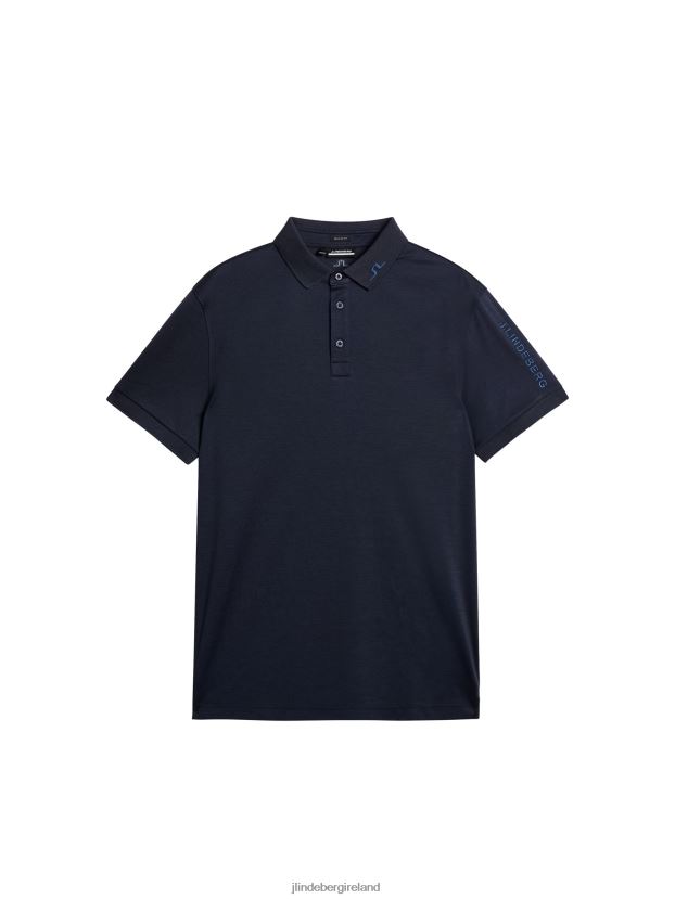 J.Lindeberg Men Tour Tech Polo Navy Melange Clothing BXV8X460