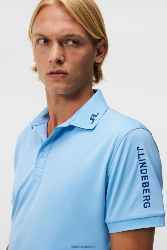 J.Lindeberg Men Tour Tech Slim Polo Little Boy Blue Clothing BXV8X490