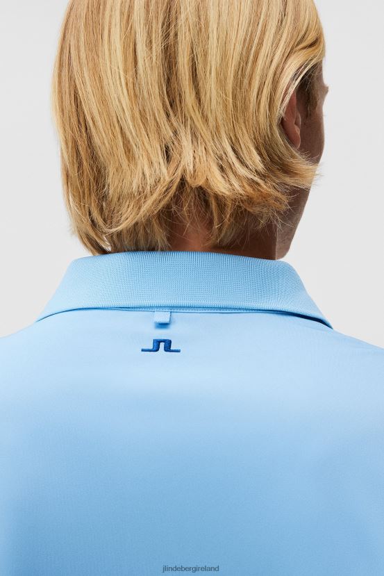 J.Lindeberg Men Tour Tech Slim Polo Little Boy Blue Clothing BXV8X490