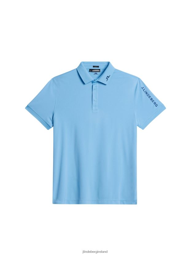 J.Lindeberg Men Tour Tech Slim Polo Little Boy Blue Clothing BXV8X490