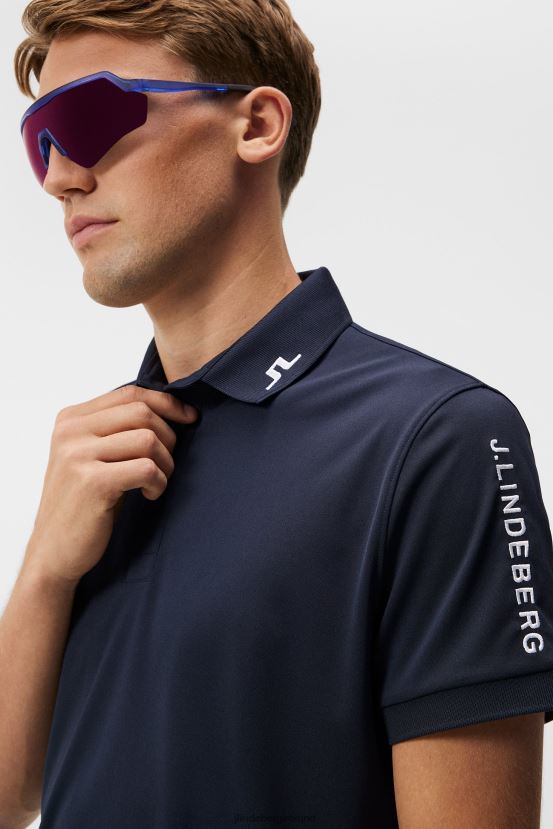 J.Lindeberg Men Tour Tech Slim Polo Navy Clothing BXV8X492