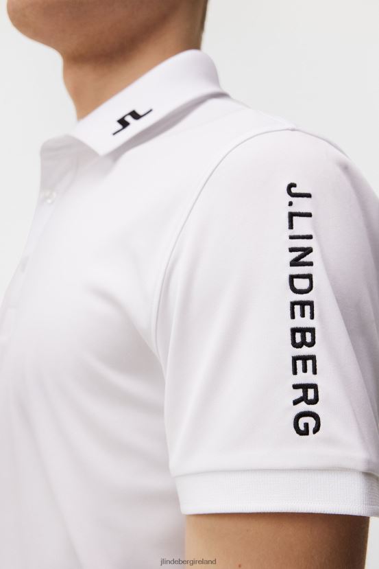 J.Lindeberg Men Tour Tech Slim Polo White Clothing BXV8X4235