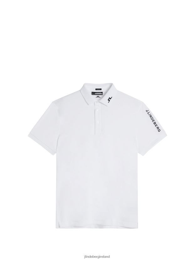 J.Lindeberg Men Tour Tech Slim Polo White Clothing BXV8X4235