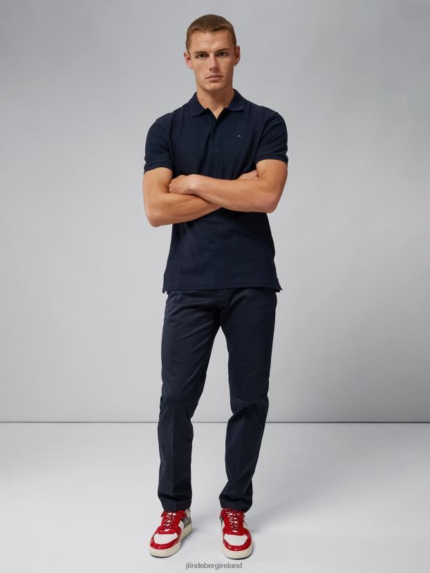 J.Lindeberg Men Troy Pique Polo Navy Clothing BXV8X4342