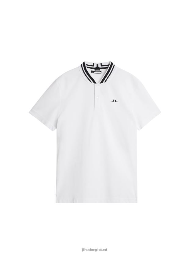 J.Lindeberg Men Tyson Polo White Clothing BXV8X4101