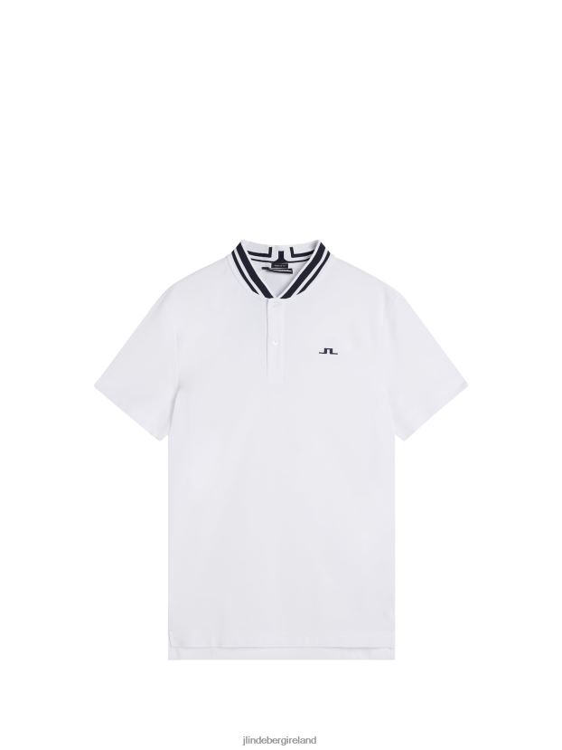 J.Lindeberg Men Tyson Polo White Clothing BXV8X4230