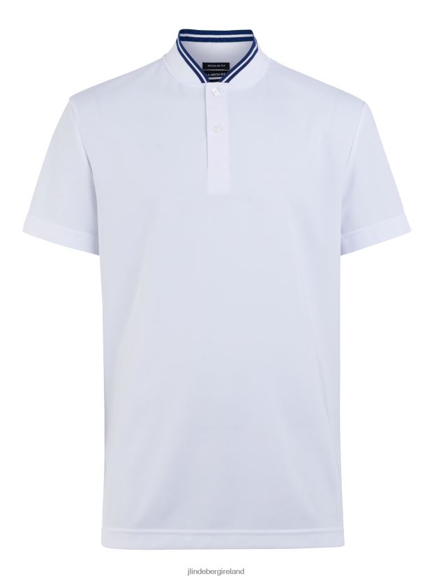 J.Lindeberg Men Tyson Polo White Clothing BXV8X4340